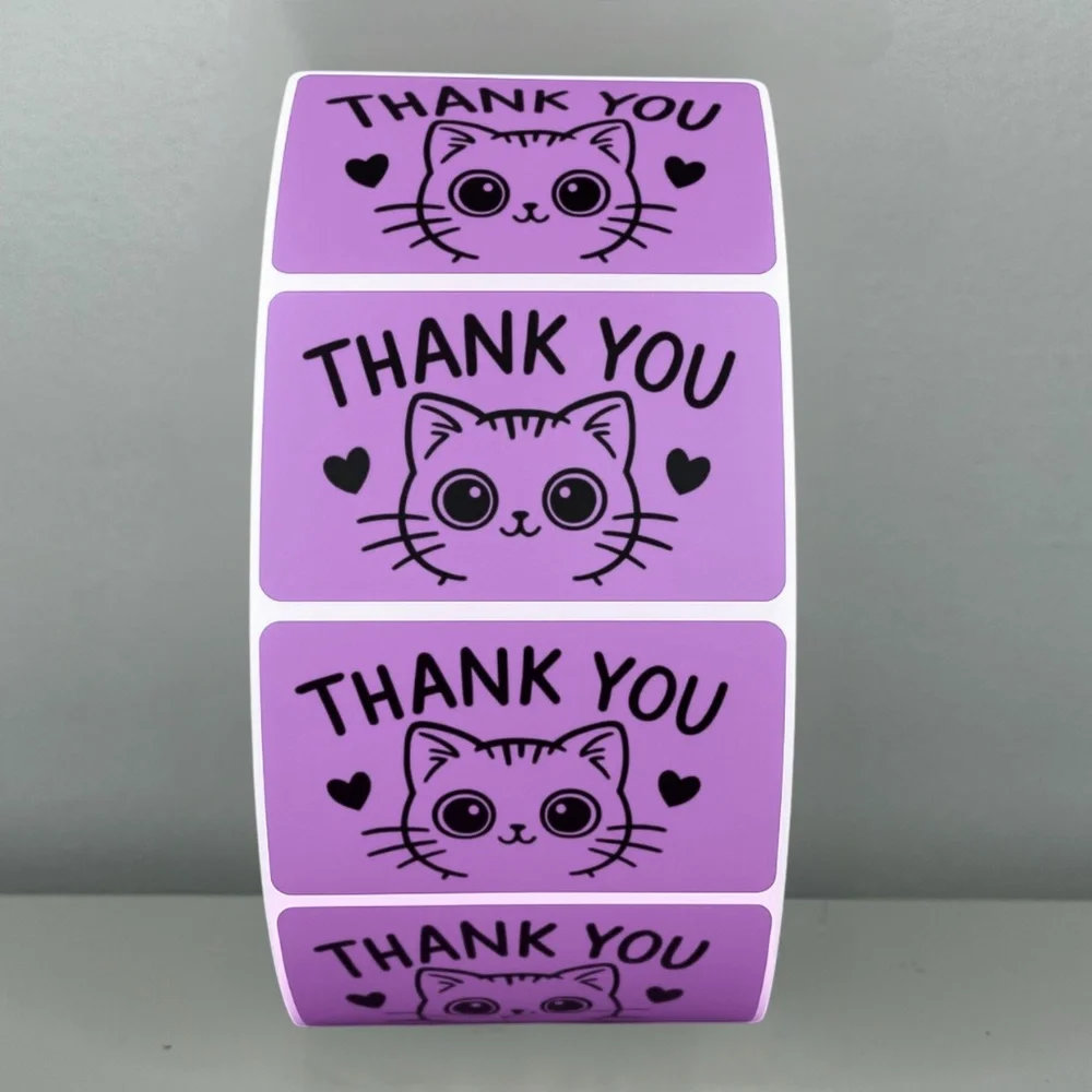 Thank You Cat Stickers – Cute Packaging Labels for Small Business Orders 2" - Picture 5 of 11